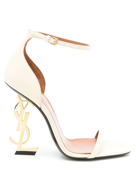 ysl white and gold shoes|YSL saint laurent heels price.